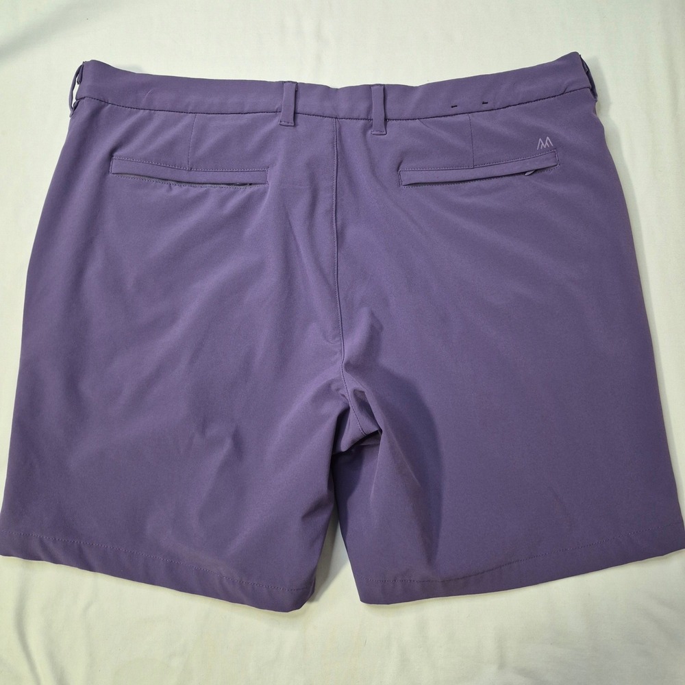 Mizzen + Main Helmsman Shorts Mens 38 Purple Polyester Spandex Performance Golf - Picture 4 of 6